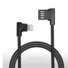 CABLE POUR APPLE NOIR COUDE